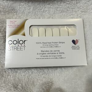 Color Street Nail Polish Strips - Swiss And Tell Solid White New Sealed